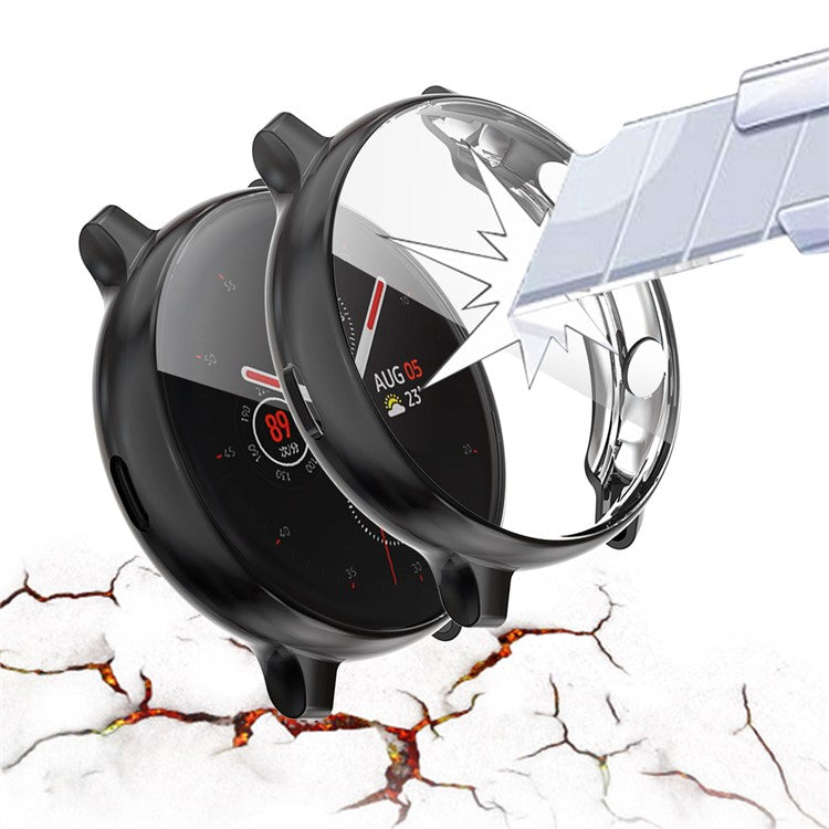 HAT PRINCE All-round Protective Electroplating TPU Watch Case for Samsung Galaxy Watch Active2 44mm - Black