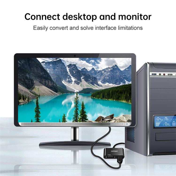 5138HV 1080P VGA to HDMI+VGA with Audio Converter