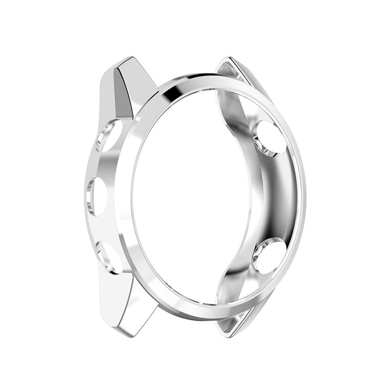 Electroplating Case for Garmin Forerunner745 TPU Smart Watch Protective Frame - Silver