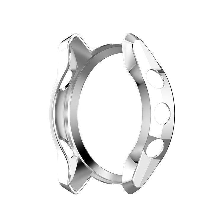 Electroplating Case for Garmin Forerunner745 TPU Smart Watch Protective Frame - Silver