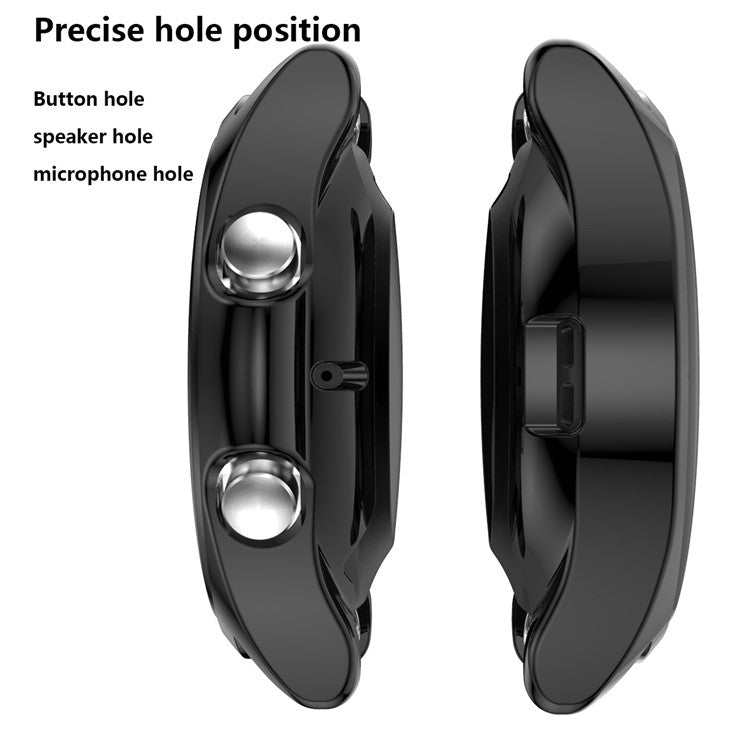 Electroplating TPU Watch Cover Frame for Samsung Galaxy Watch3 45mm R840 - Black