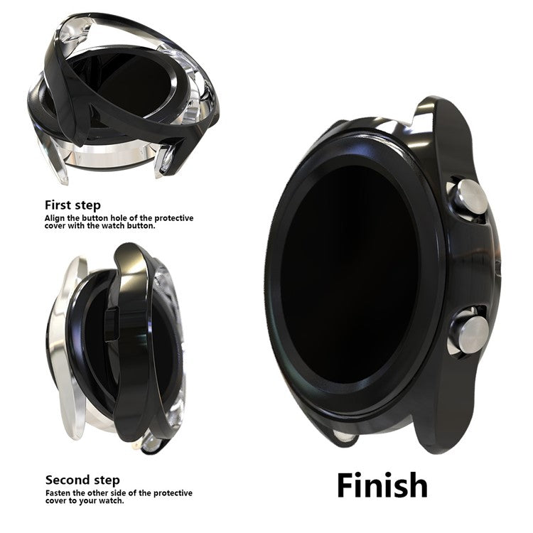 Electroplating TPU Watch Cover Frame for Samsung Galaxy Watch3 45mm R840 - Black