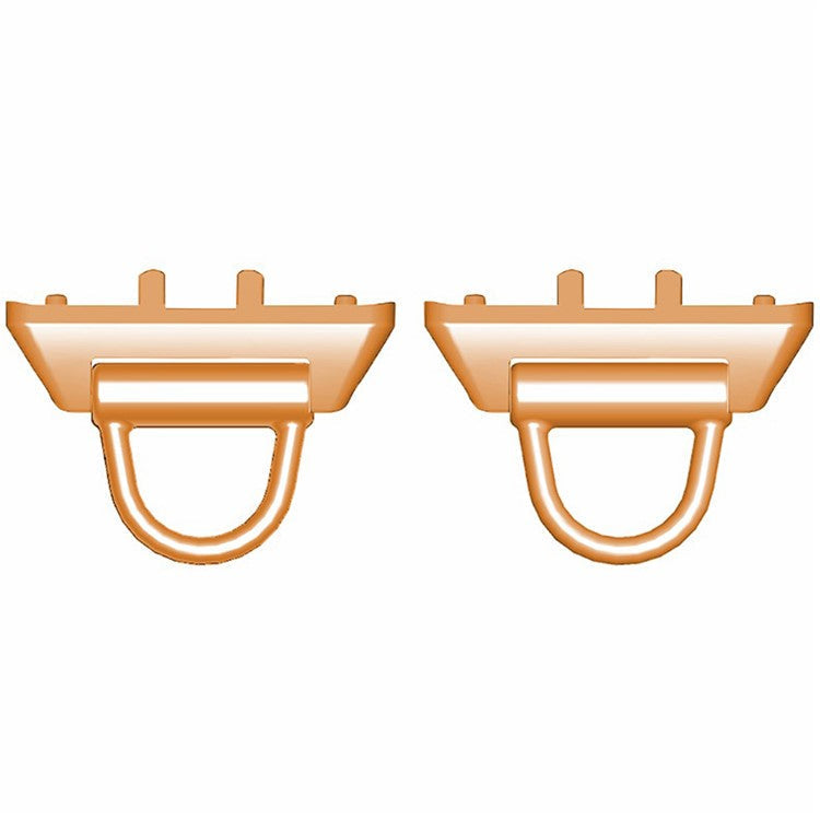 1 Pair for Samsung Galaxy Fit3 Watch Strap Connector DIY Bracelet Wrist Band Metal Connector - Rose Gold