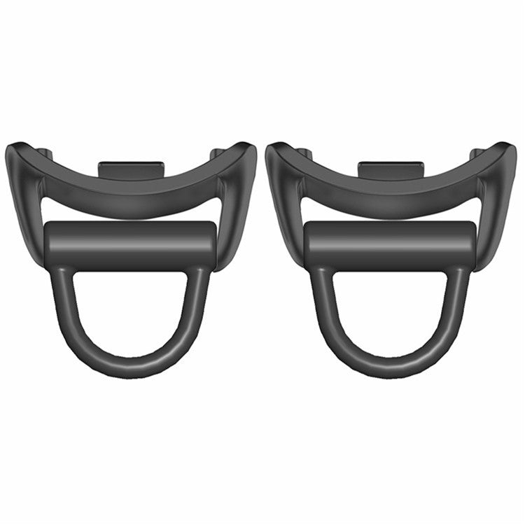 1 Pair for Xiaomi Smart Band 8 Watch Strap Metal Connector DIY Bracelet Curved Tube Connector - Black