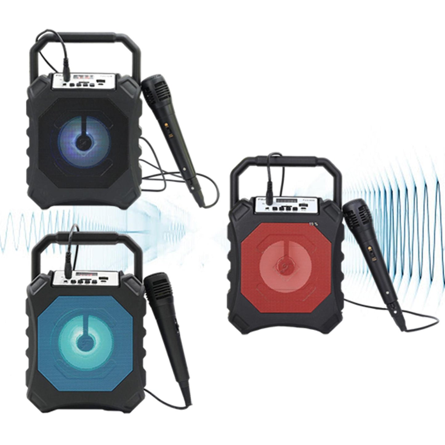 Karaoke Bluetooth Machine Records Singing Speaker for Adults Party Blue