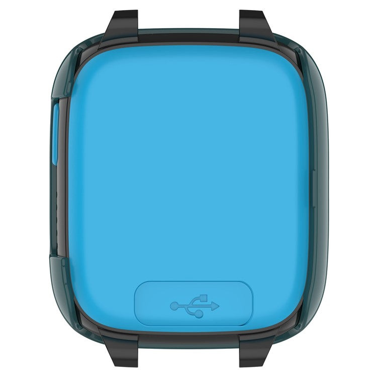 For Xplora XGO3 Hard PC Watch Case Overall Protective Cover with HD Tempered Glass Film - Green