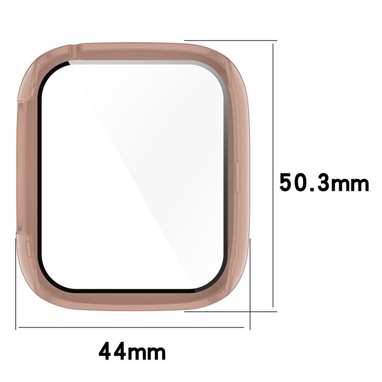 For Xplora XGO3 Hard PC Watch Case Overall Protective Cover with HD Tempered Glass Film - Green