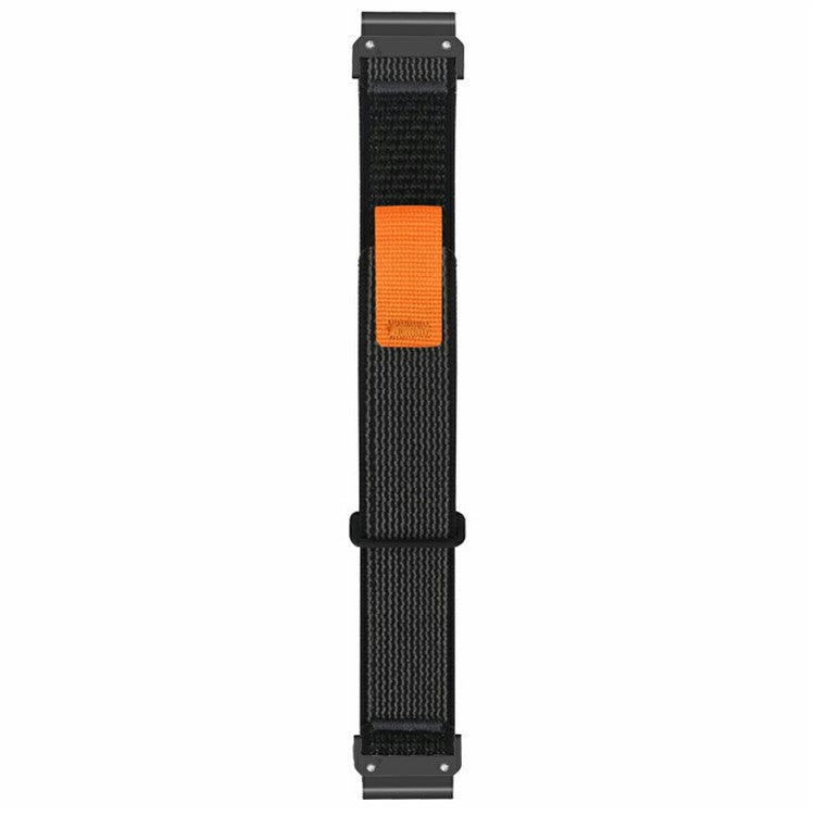 Watch Band for Garmin Fenix 7X / 6X / 5X Replacement Nylon Adjustable Loop Fastener Strap - Black+Black