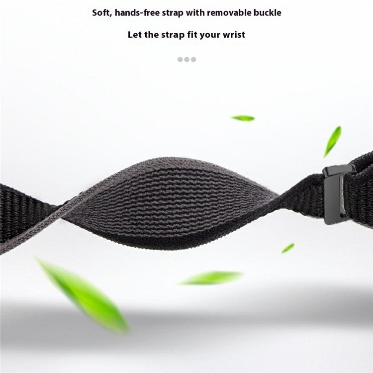 Watch Band for Garmin Fenix 7X / 6X / 5X Replacement Nylon Adjustable Loop Fastener Strap - Black+Black