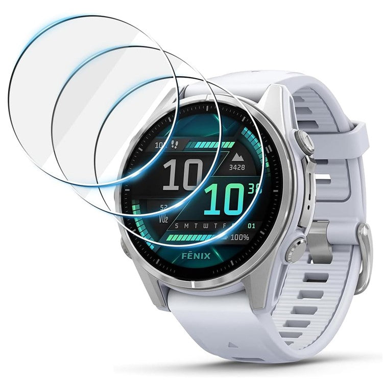 3Pcs For Garmin Fenix 8 43mm Screen Protector HD Clear Watch Screen Film