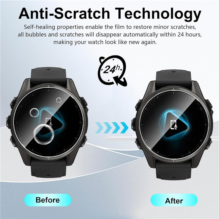 3Pcs For Garmin Fenix 8 43mm Screen Protector HD Clear Watch Screen Film
