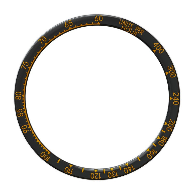 For Garmin Fenix 8 47mm Watch Bezel Scale Design Stainless Steel Protective Ring - Black + Orange