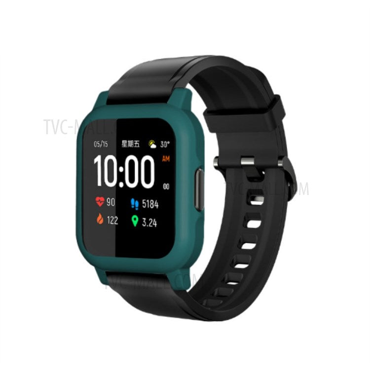 Smart Watch Frame Bumper Protective Scratch Proof PC Case for Xiaomi Haylou Watch LS02 - Midnight Green