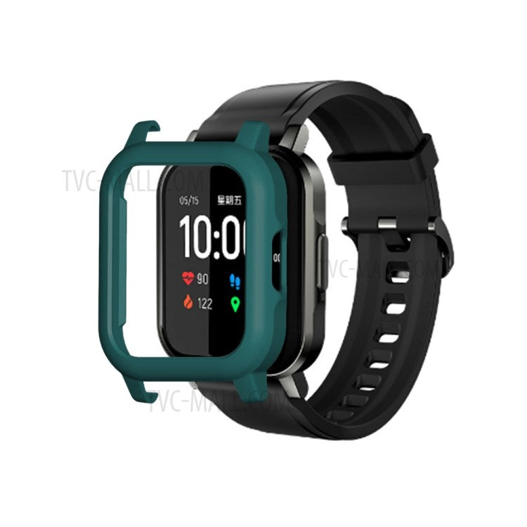 Smart Watch Frame Bumper Protective Scratch Proof PC Case for Xiaomi Haylou Watch LS02 - Midnight Green