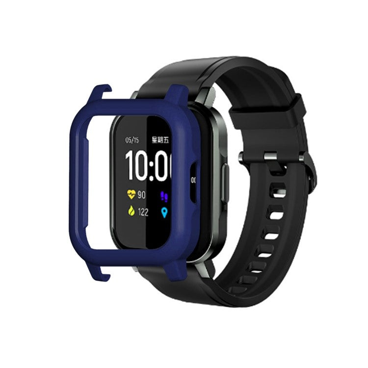 Smart Watch Frame Bumper Protective Scratch Proof PC Case for Xiaomi Haylou Watch LS02 - Midnight Blue