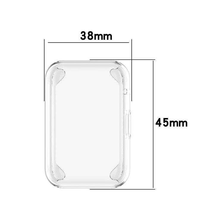 Electroplated TPU Cover All-around Protective Case for Huawei Watch Fit TIA-B09 - Transparent
