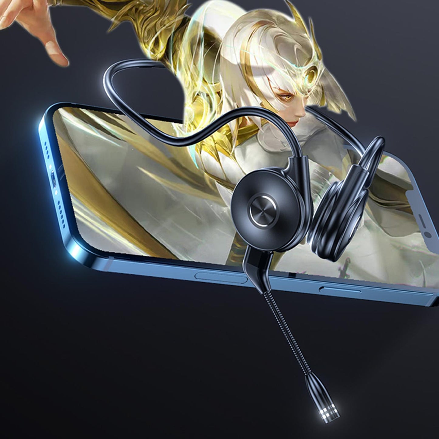 Bone Conduction Headphones with Mic for Running Driving Low Latency Red