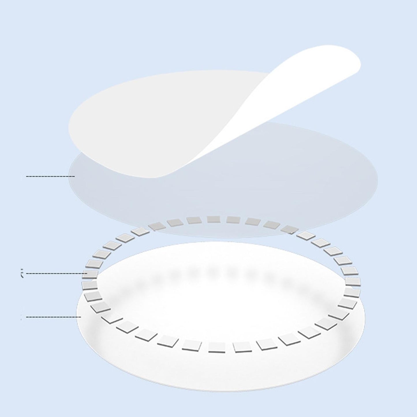 Magnet sticker Metal Plate Disk Safe Strong Magnetic for iPhone White