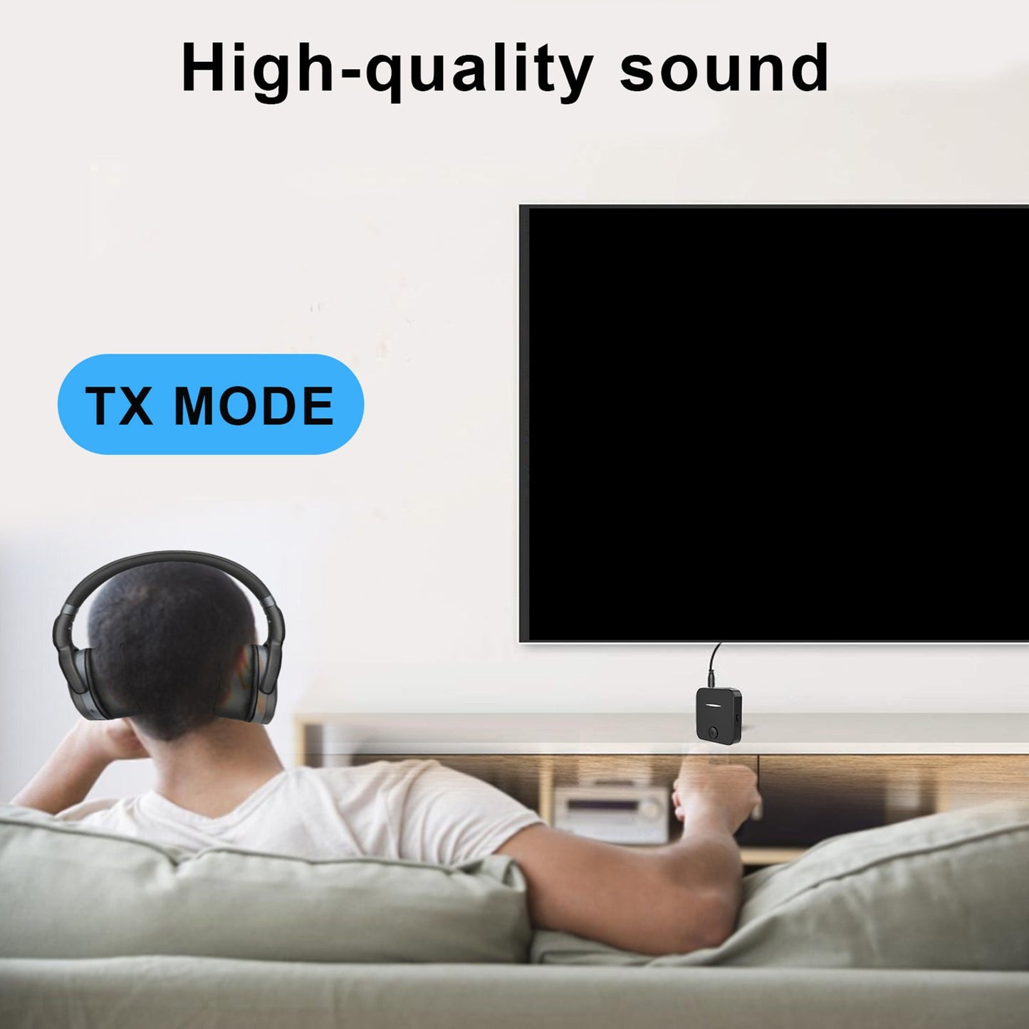 Bluetooth 5.0 Receiver Transmitter Handsfree Plug & Play W/ 3.5mm AUX for PC