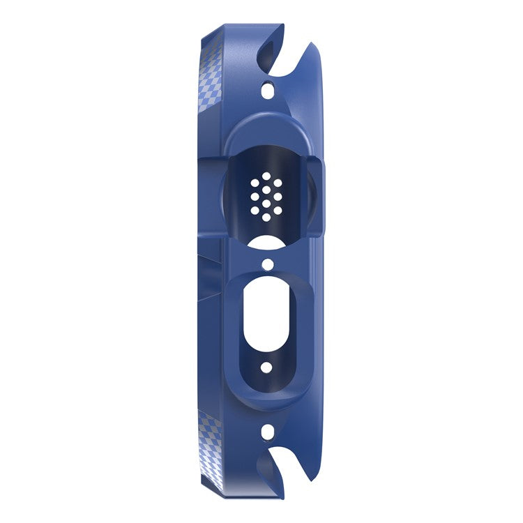 For Apple Watch Ultra 2 49mm / Ultra 49mm Carbon Fiber Texture TPU Watch Case Cushion Reinforced Corners Shockproof Protective Bumper Frame Cover - Blue