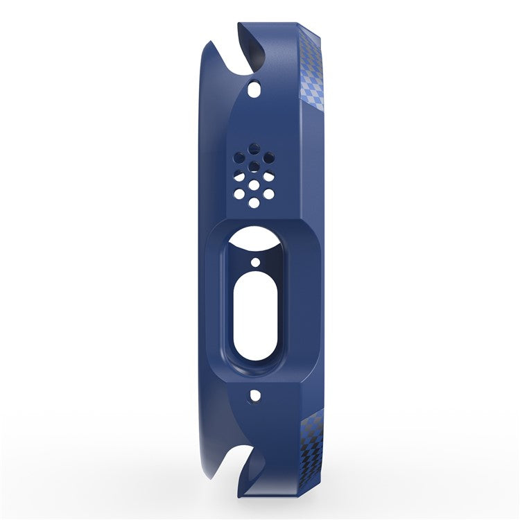 For Apple Watch Ultra 2 49mm / Ultra 49mm Carbon Fiber Texture TPU Watch Case Cushion Reinforced Corners Shockproof Protective Bumper Frame Cover - Blue