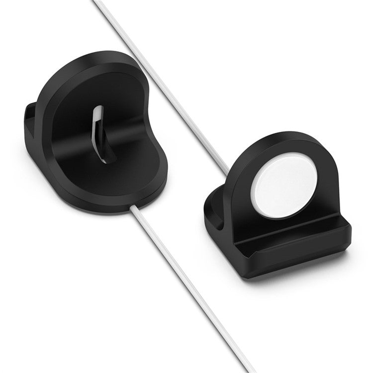 For Google Pixel Watch Charger Holder Desktop Smart Watch Silicone Charging Stand Base – Black