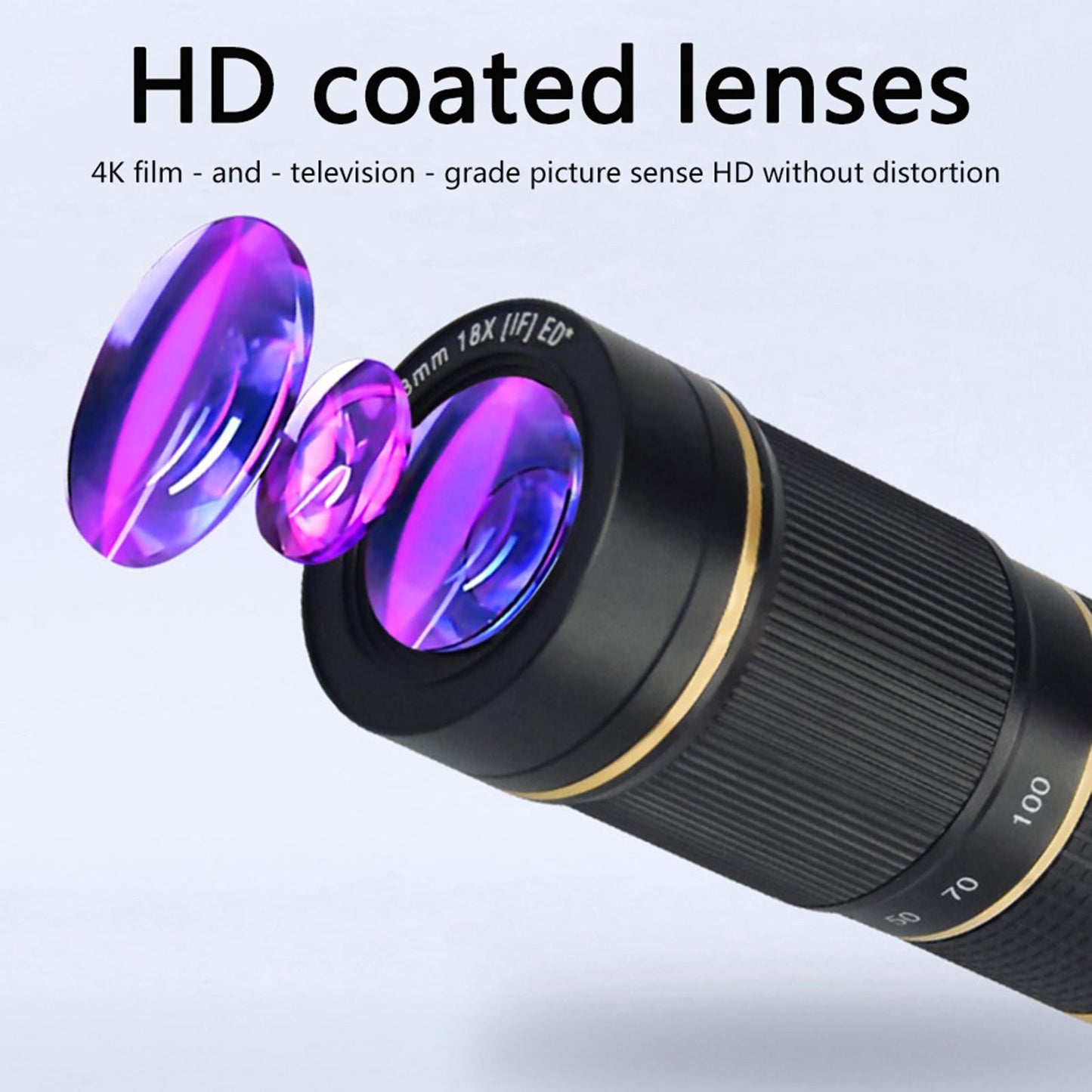 Universal 18X Zoom Telescope lens Cell Phone Camera Lens HD Smartphone Lens