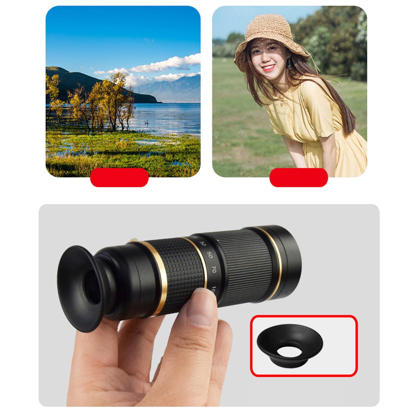 Universal 18X Zoom Telescope lens Cell Phone Camera Lens HD Smartphone Lens