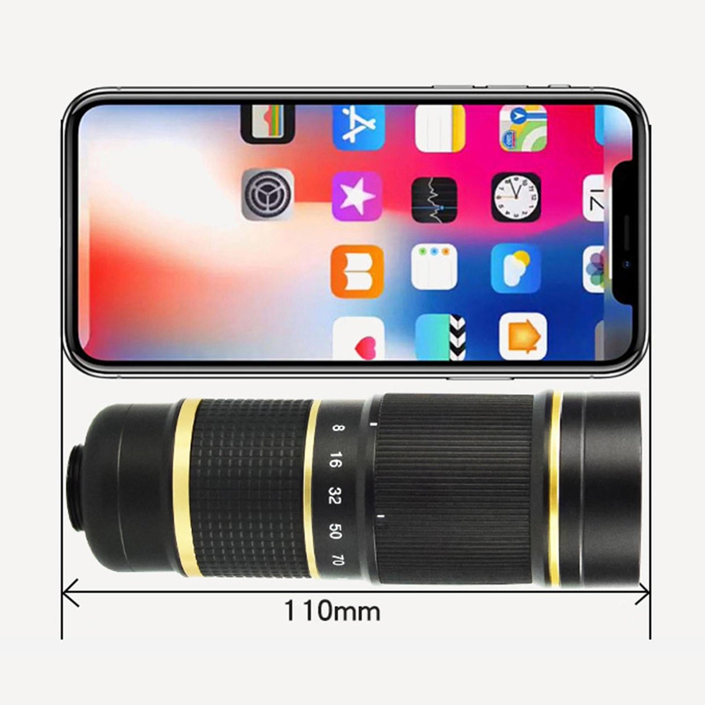 Universal 18X Zoom Telescope lens Cell Phone Camera Lens HD Smartphone Lens