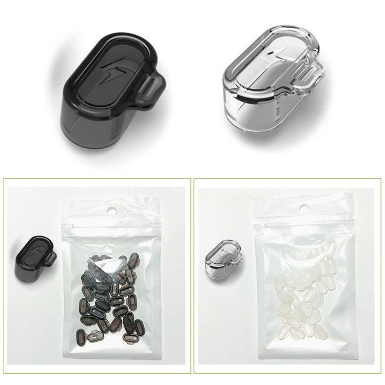 30Pcs For Garmin Forerunner 955 / 255 / 255S / Vivosmart 5 Charging Port Anti-dust Plugs Clear Silicone Protector - Transparent
