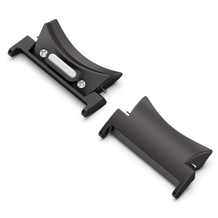 1 Pair For Samsung Galaxy Watch6 40mm 44mm / Watch6 Classic 43mm 47mm 22mm Watch Strap Adapter Stainless Steel Connector - Black