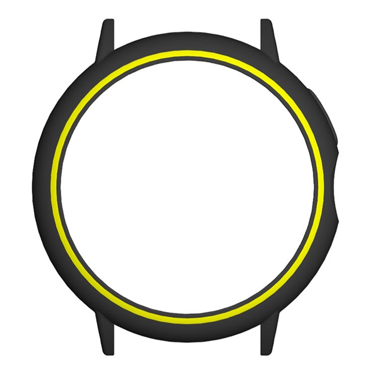 For Google Pixel Watch Hard PC Bumper Frame Cover Edge Protector with 20mm Adapter Connector - Black+Green