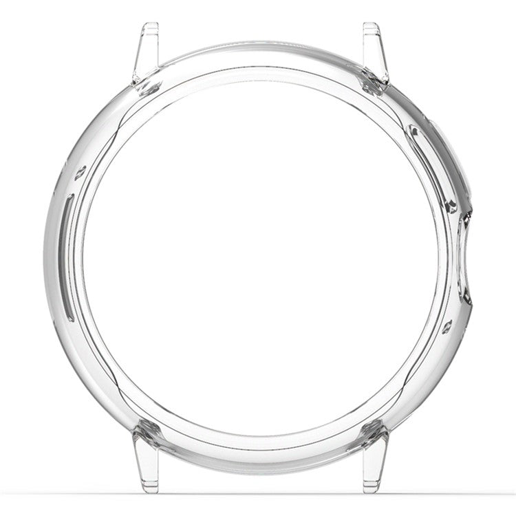 For Google Pixel Watch Hard PC Bumper Frame Cover Edge Protector with 20mm Adapter Connector - Transparent