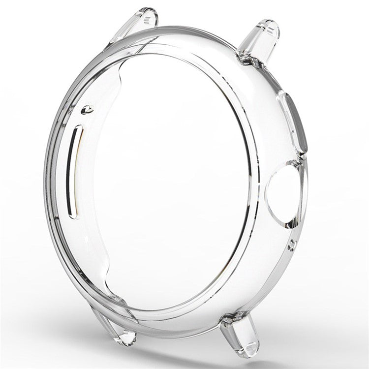 For Google Pixel Watch Hard PC Bumper Frame Cover Edge Protector with 20mm Adapter Connector - Transparent