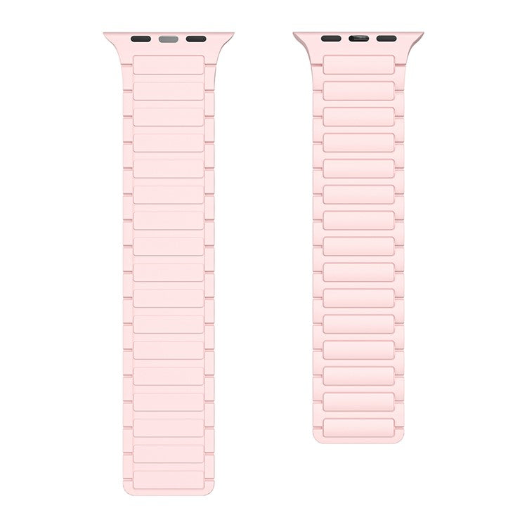 Watch Band for Apple Watch Series 10 42mm / 9 8 7 41mm / SE (2023) SE (2022) SE 6 5 4 40mm / 3 2 1 38mm Magnetic Silicone Strap - Pink