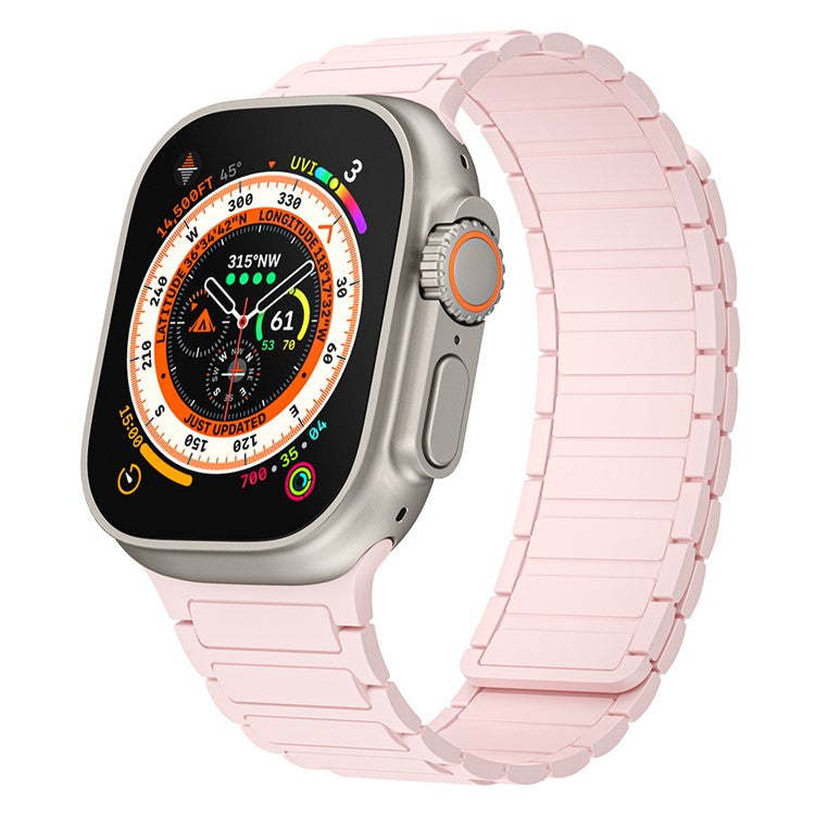 Watch Band for Apple Watch Series 10 42mm / 9 8 7 41mm / SE (2023) SE (2022) SE 6 5 4 40mm / 3 2 1 38mm Magnetic Silicone Strap - Pink