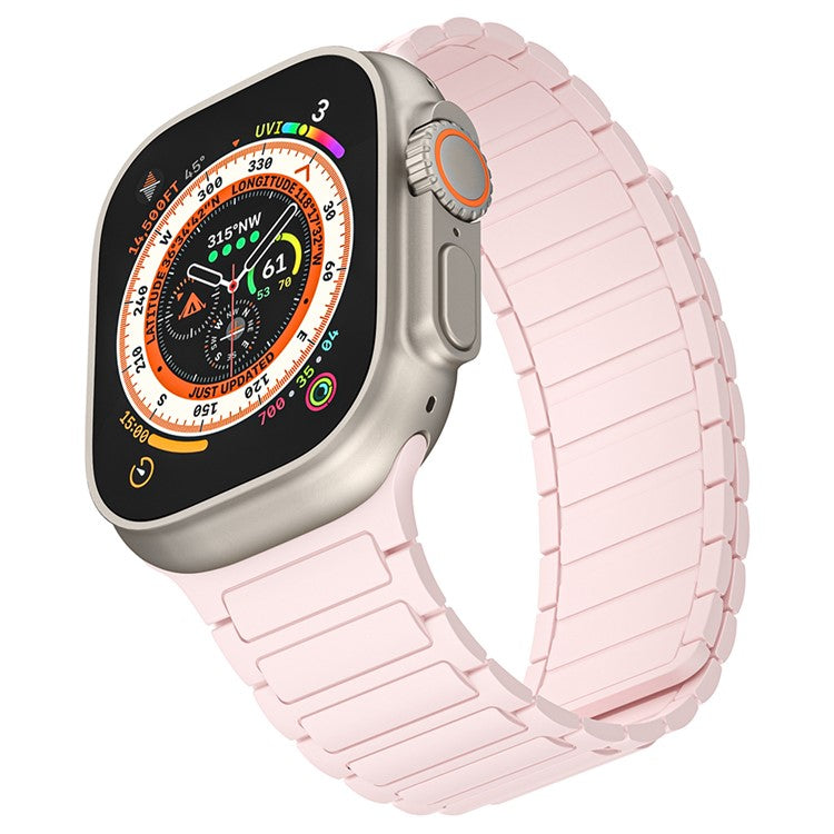 Watch Band for Apple Watch Series 10 42mm / 9 8 7 41mm / SE (2023) SE (2022) SE 6 5 4 40mm / 3 2 1 38mm Magnetic Silicone Strap - Pink