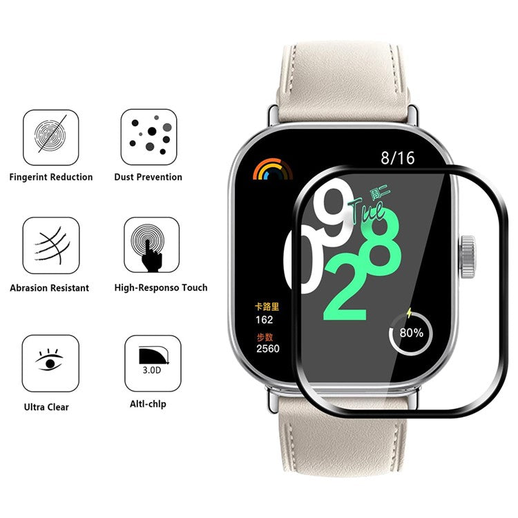 1Pc For Xiaomi Redmi Watch 4 PC+PET Film 3D Smartwatch Screen Protector