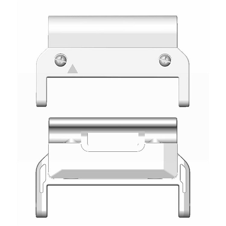 1 Pair PC Connector for Garmin Smart Watch 20mm Watch Strap Connection Adapter - White