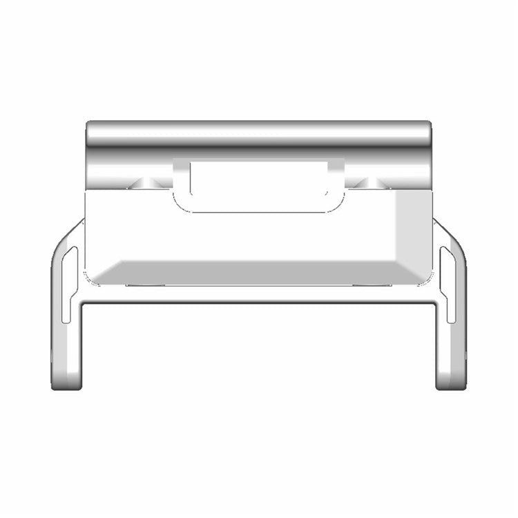 1 Pair PC Connector for Garmin Smart Watch 20mm Watch Strap Connection Adapter - White