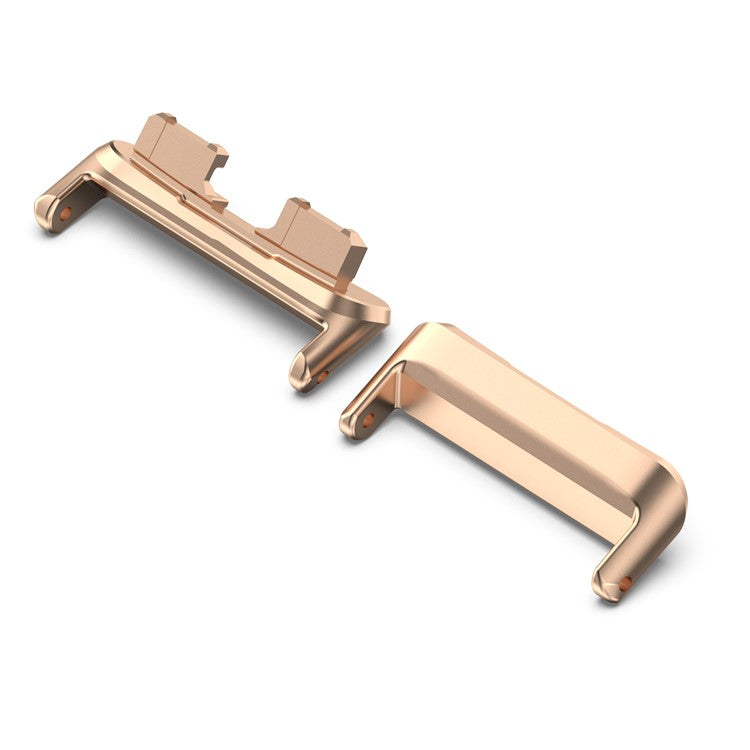 1 Pair Watch Band Connector for Huawei Band 9 / Band 9 NFC , 16mm Stainless Steel Adapter - Rose Gold