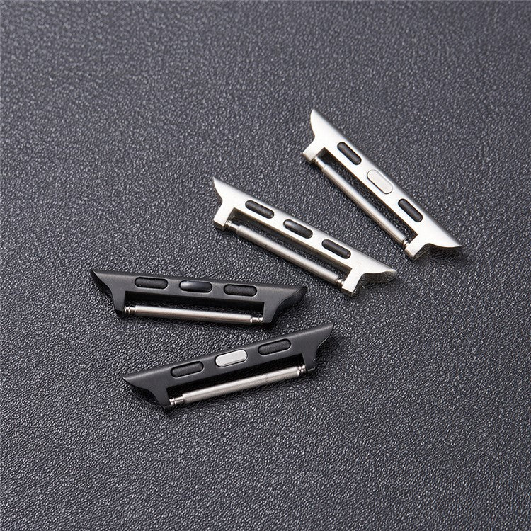 For Apple Ultra 2 Ultra 49mm / 9 8 7 45mm / 6 5 4 SE (2023) SE (2022) SE 44mm / 3 2 1 42mm 1 Pair 20mm Watch Band Adapter - Black