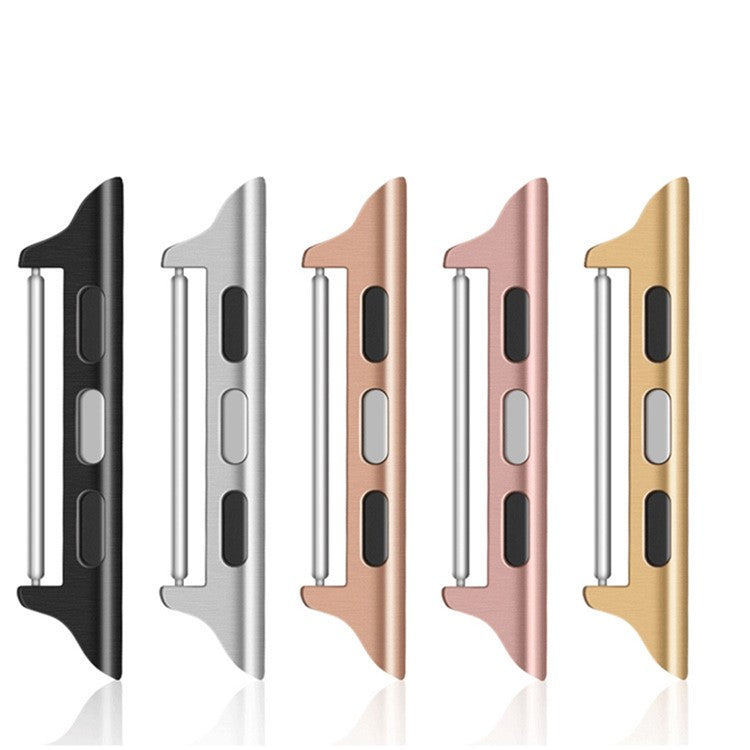 For Apple Ultra 2 Ultra 49mm / 9 8 7 45mm / 6 5 4 SE (2023) SE (2022) SE 44mm / 3 2 1 42mm 1 Pair 20mm Watch Band Adapter - Black