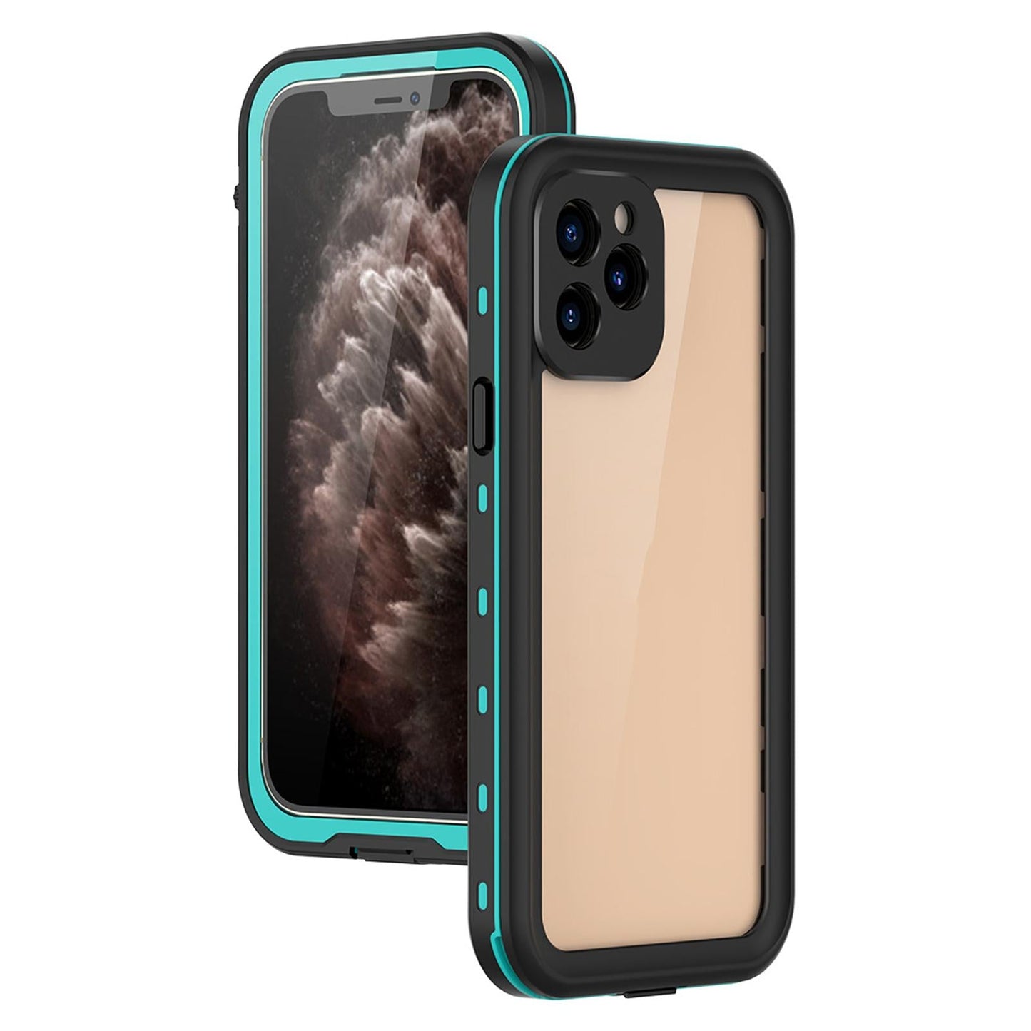 Waterproof Phone Case Full Body Sealed Protective Cover for 12Pro Blue