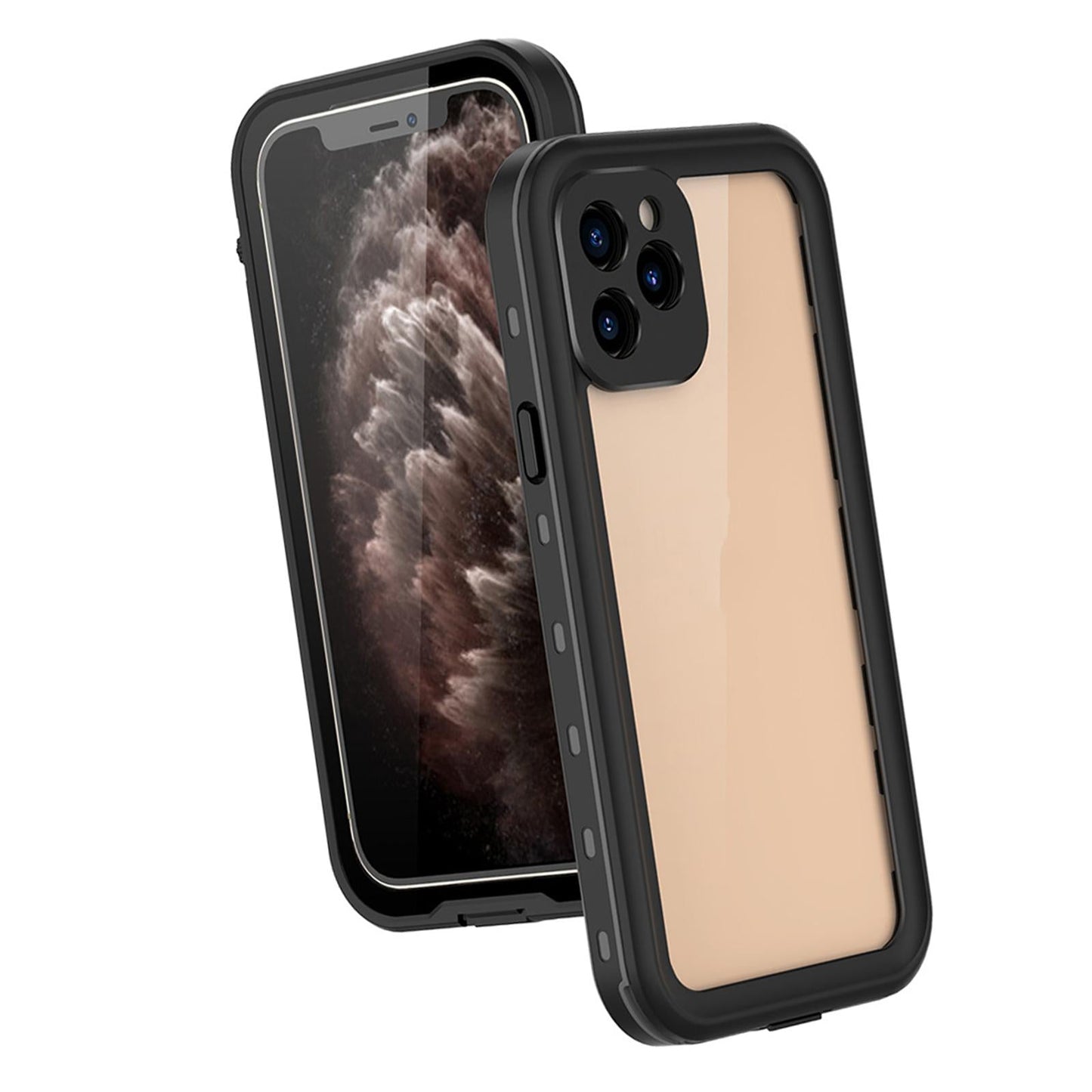 Waterproof Phone Case Full Body Sealed Protective Cover for 12Pro Black