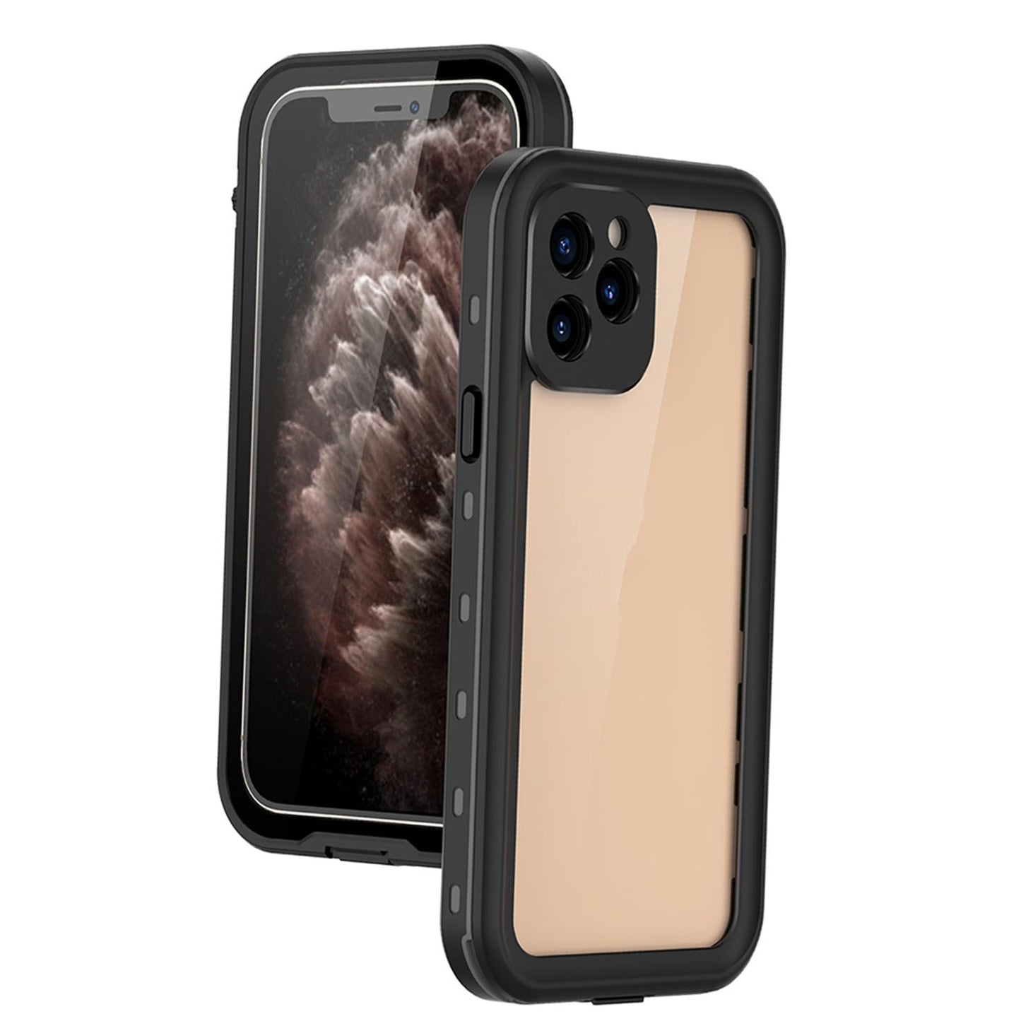 Waterproof Phone Case Full Body Sealed Protective Cover for 12Pro Black