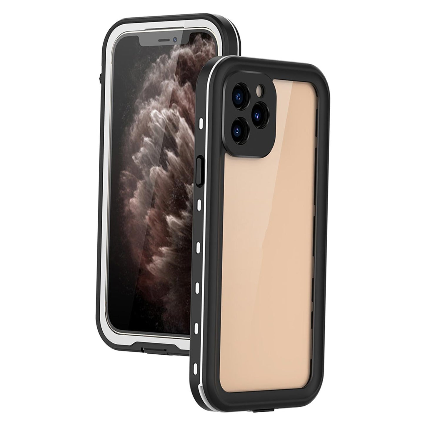 Waterproof Phone Case Full Body Sealed Protective Cover for 12Pro White