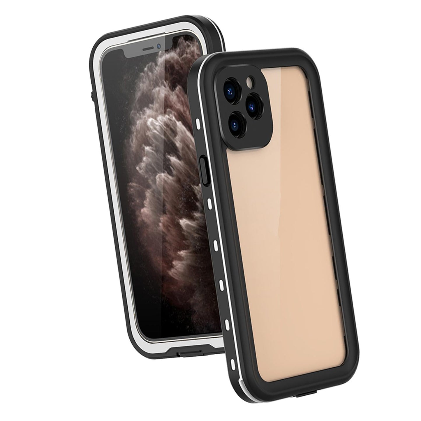 Waterproof Phone Case Full Body Sealed Protective Cover for 12Pro White