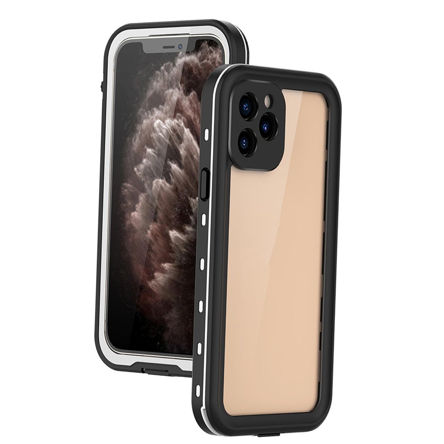 Waterproof Phone Case Full Body Sealed Protective Cover for 12Pro White