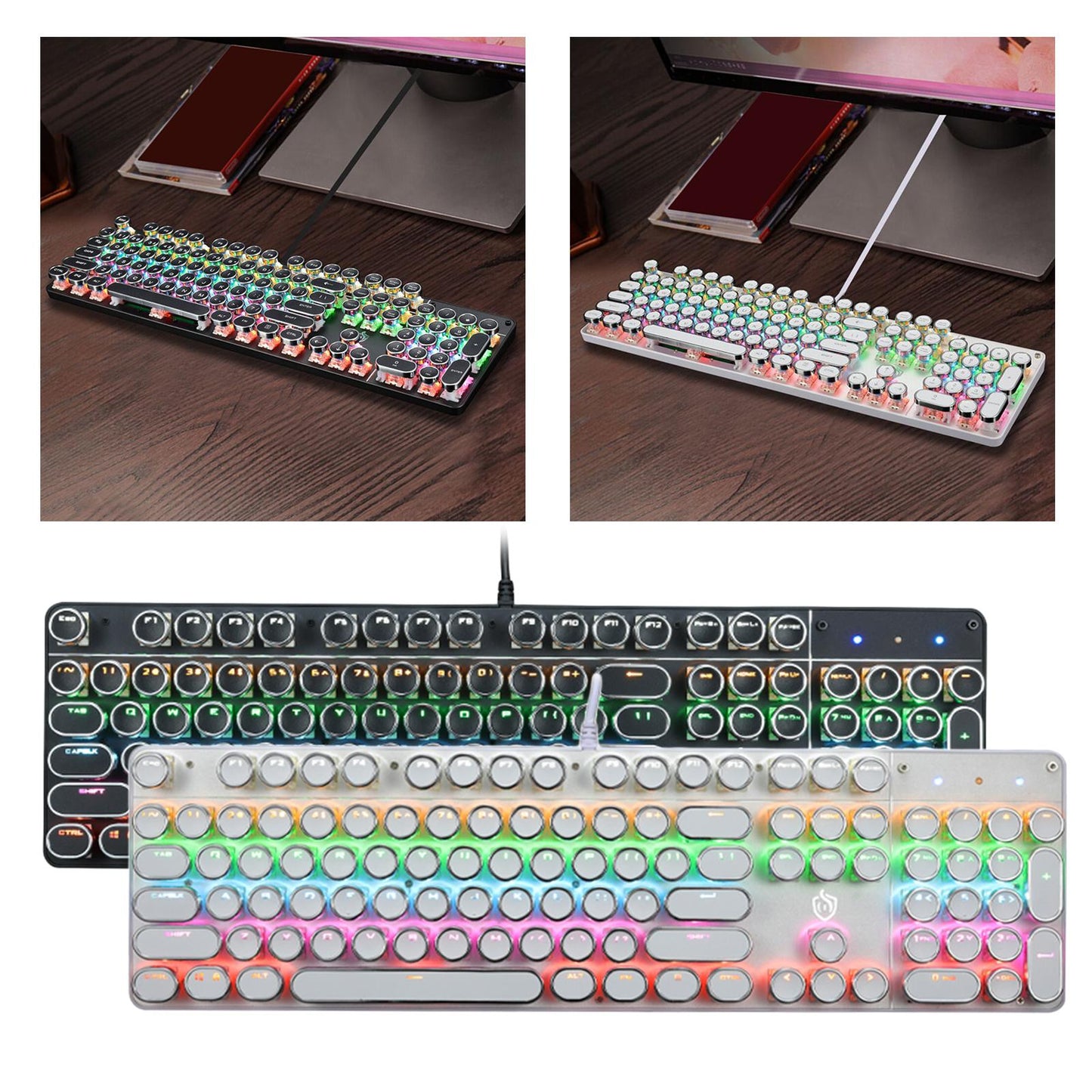 Mechanical Keyboard for Esports Hiwings Keyboard Mouse Light for Office Black K900-5